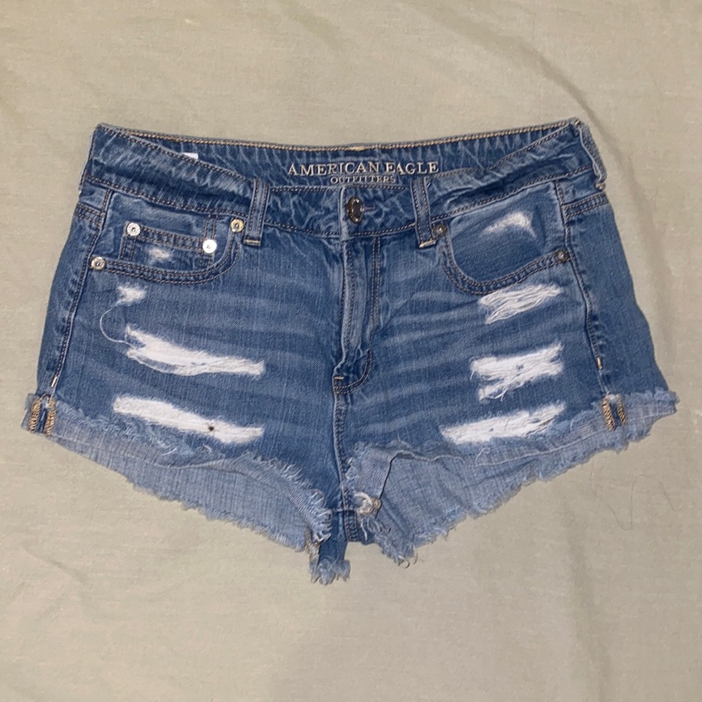 American Eagle Outfitters Tomgirl Shortie Jean Shorts